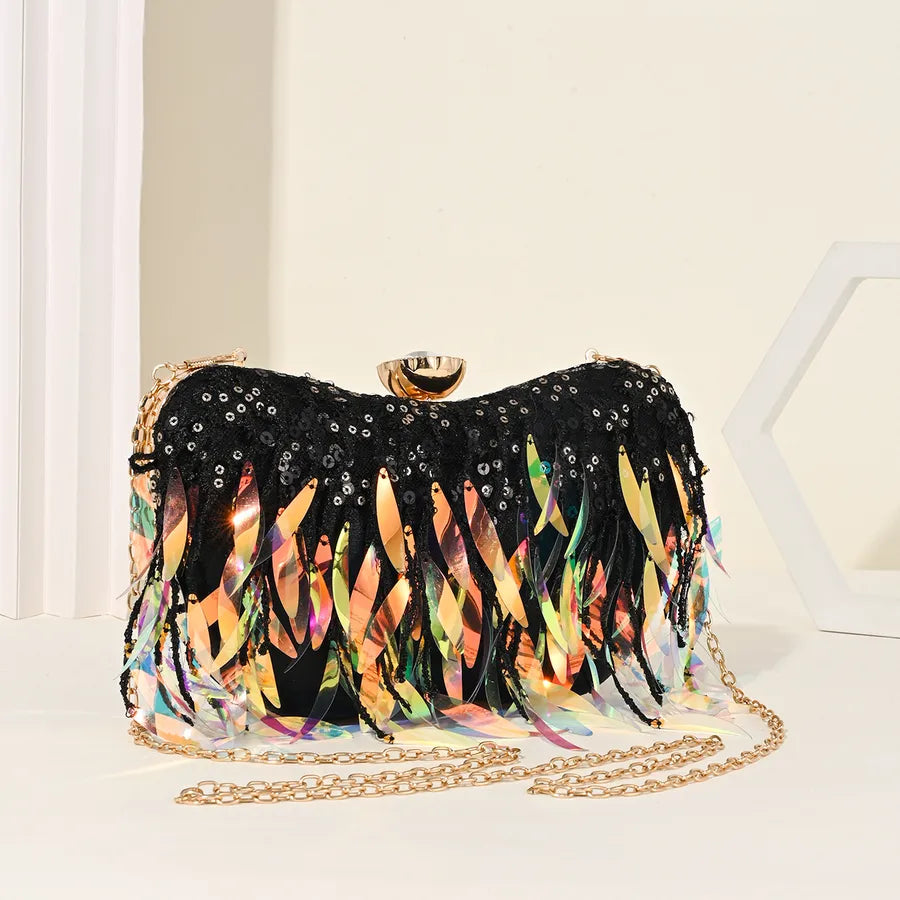 Polyester Geometric Sequins Rhinestone Square Evening Bags