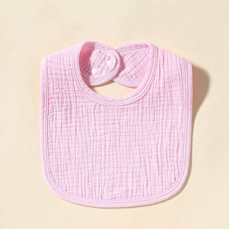 Newborn baby cotton gauze saliva towel 4-layer U bib absorbent Milk cushion towel small bib  explosions 11 colors