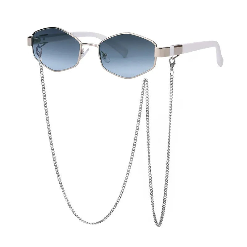 sexy geometric pc polygon full frame women's sunglasses