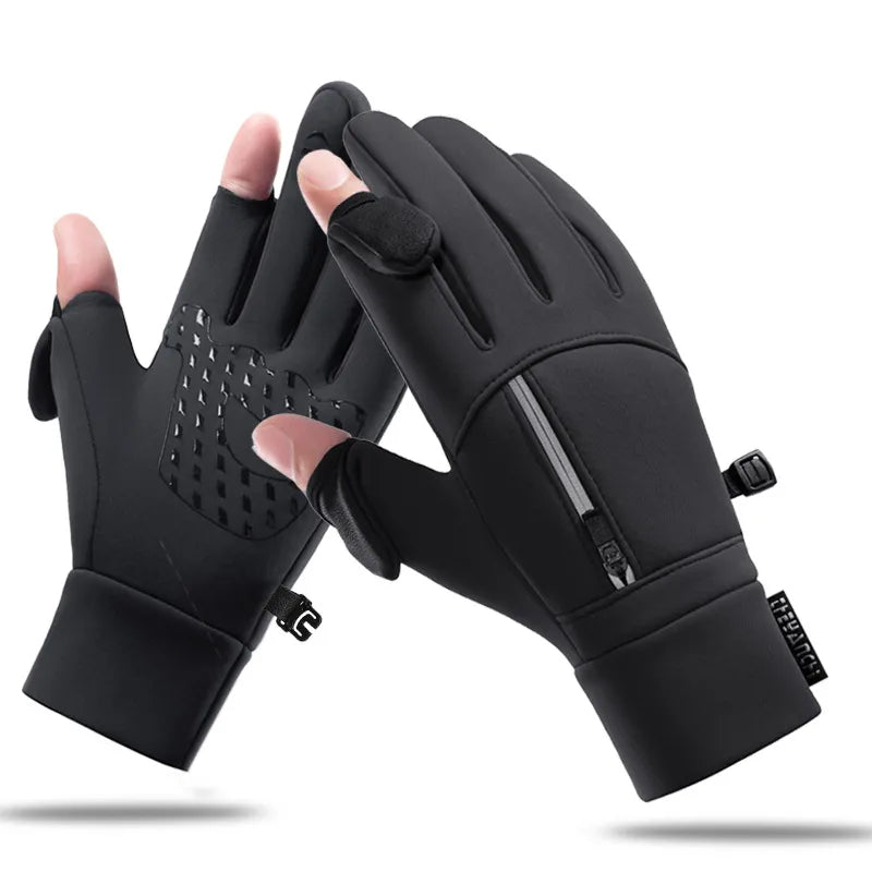 Cycling gloves winter Q9063 Waterproof warm velvet touch screen windproof motorcycle fitness outdoor sports gloves