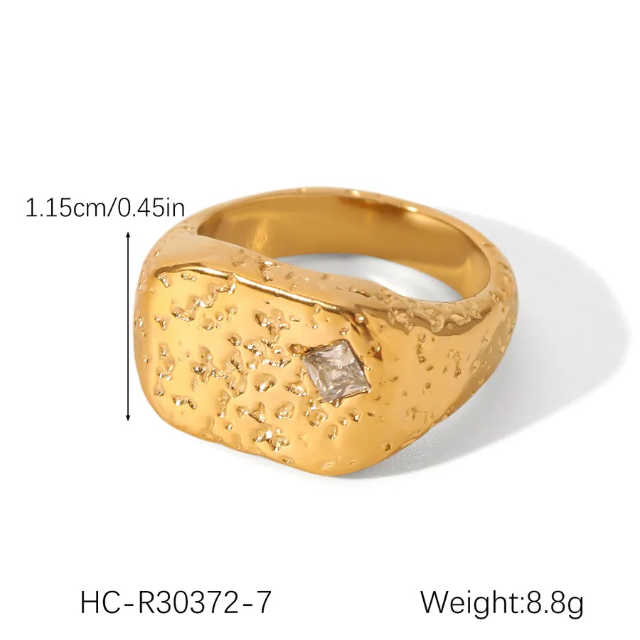 Wholesale Jewelry IG Style Casual Luxurious Cross 304 Stainless Steel Titanium Steel Zircon 18K Gold Plated Inlay Rings