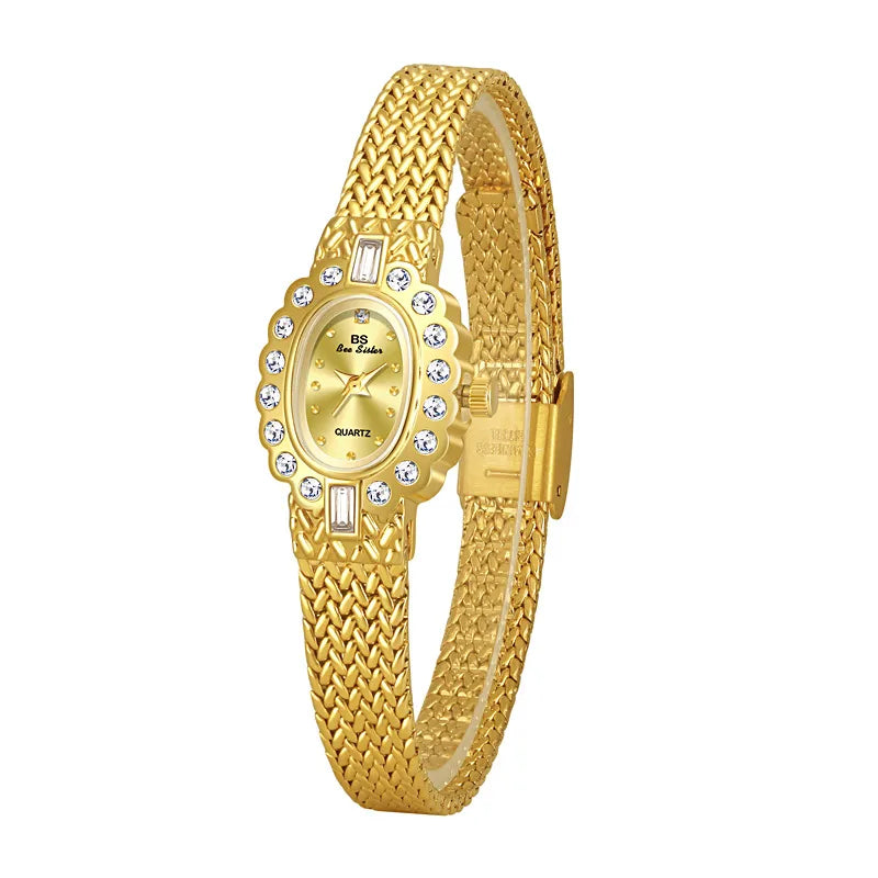 Retro Classic Style Solid Color One Piece Buckle Quartz Watch