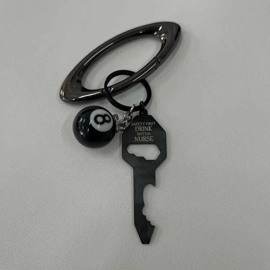 Oval Keychain High-value Accessories Mountaineering Buckle Design Fashion Accessories cleanfit Niche Waist Hanging Ornaments