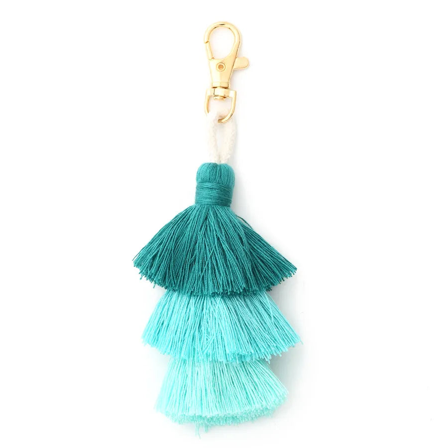 Vacation Simple Style Multicolor Alloy Cloth Keychain
