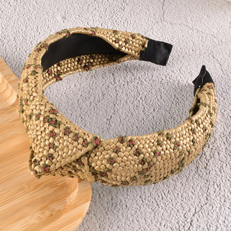 new simple straw braided hair band