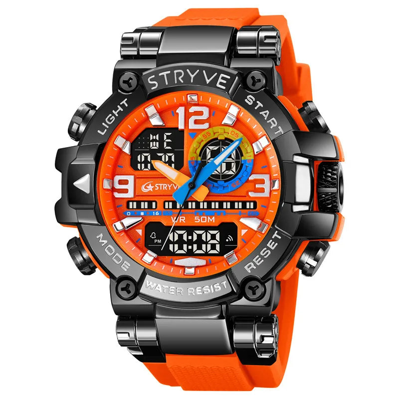classic style color block electronic men's watches