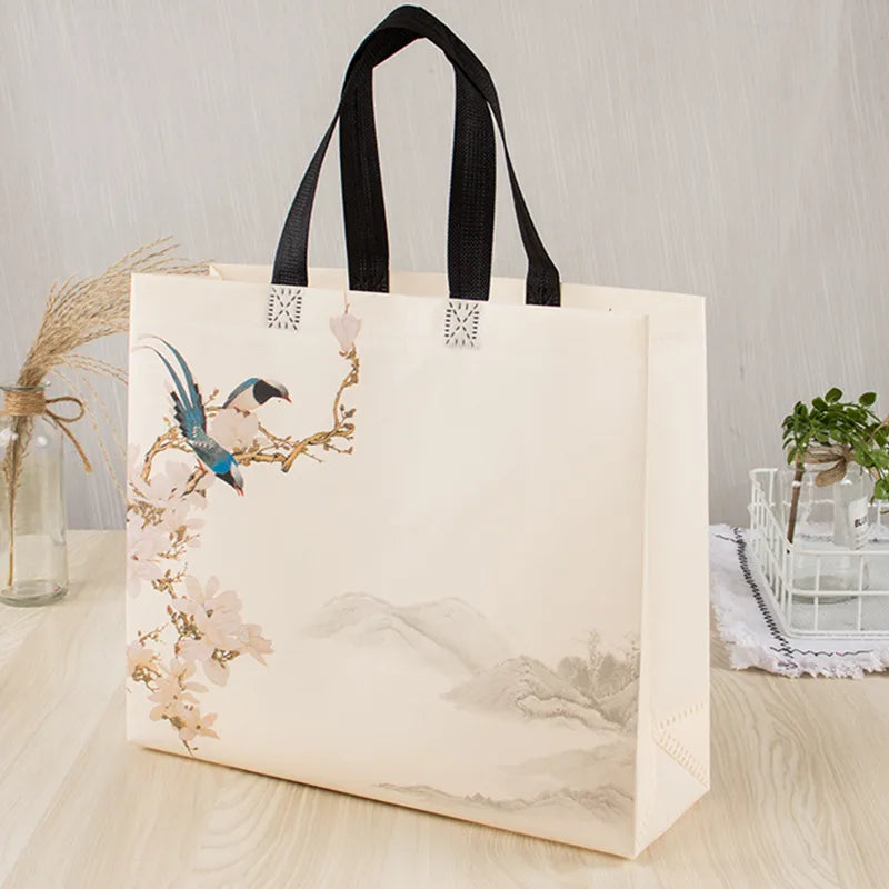 coated non-woven portable clothing handbag advertising shopping bag spot printed logo