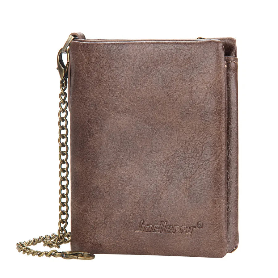 men's geometric buckle wallets
