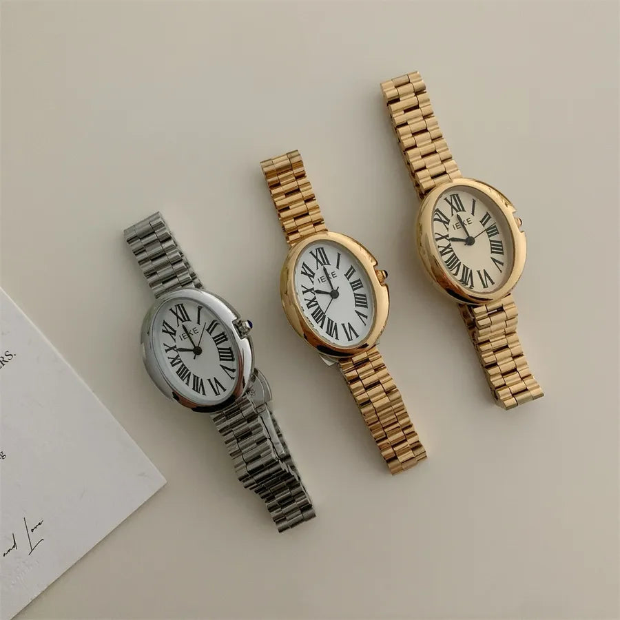 Vacation Classic Style Solid Color Double Side Snaps Quartz Watch Men's Watches