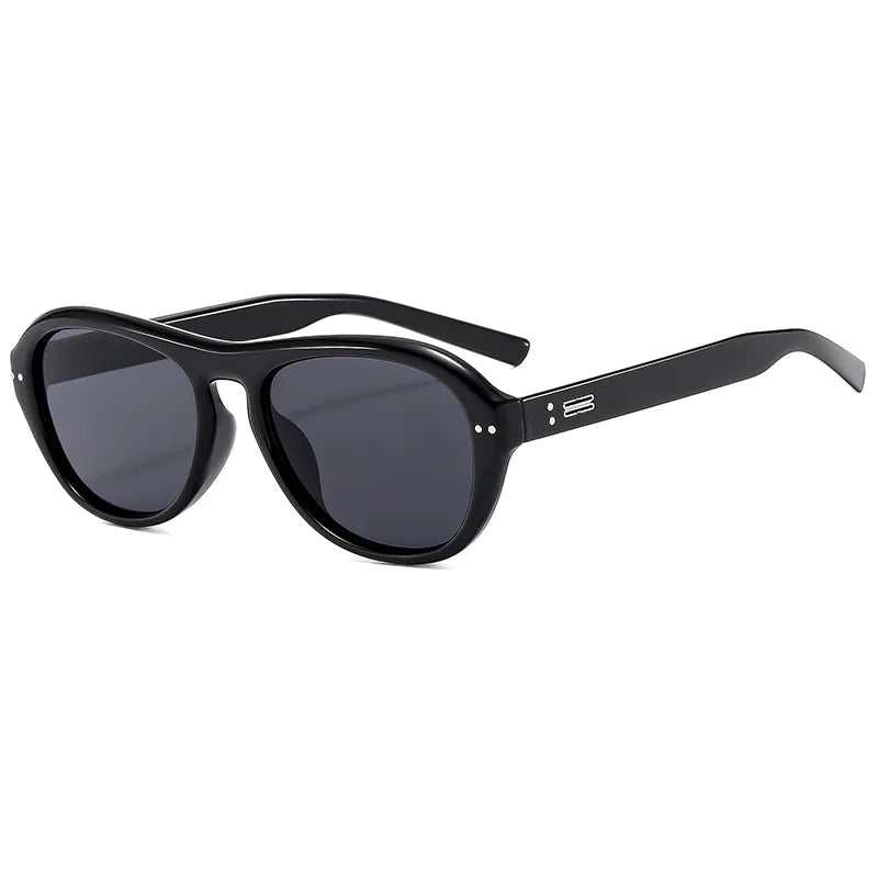 Simple Style Commute Solid Color Pc Oval Frame Full Frame Men's Sunglasses