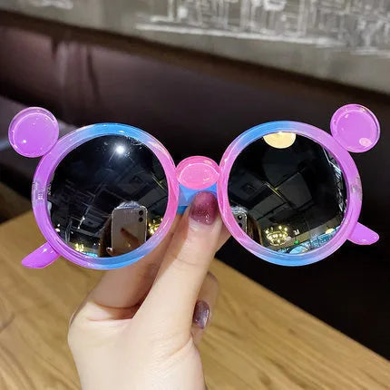 Little Red Book children's sunglasses cute princess gradient cartoon men's and women's sunglasses children's colorful sun protection sun shade trendy glasses