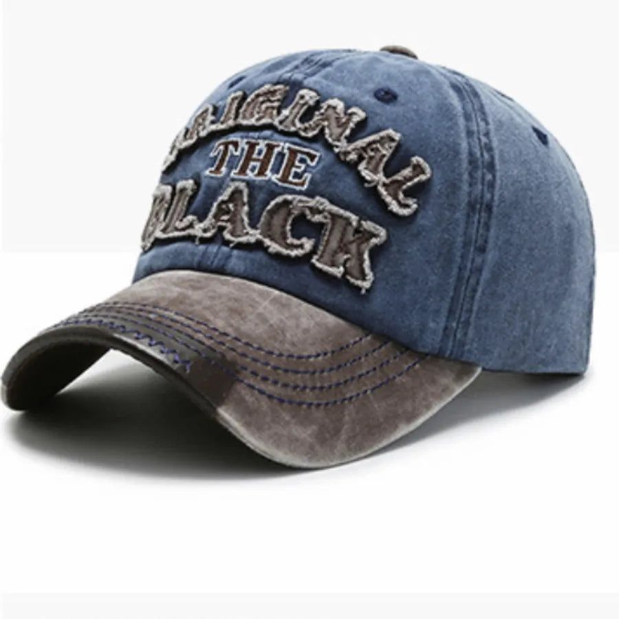 Washed Outdoorsy Baseball Cap With Embroidered Letters Unisex Sporty Fashionable Duckbill Cap Spring Autumn Simple Style