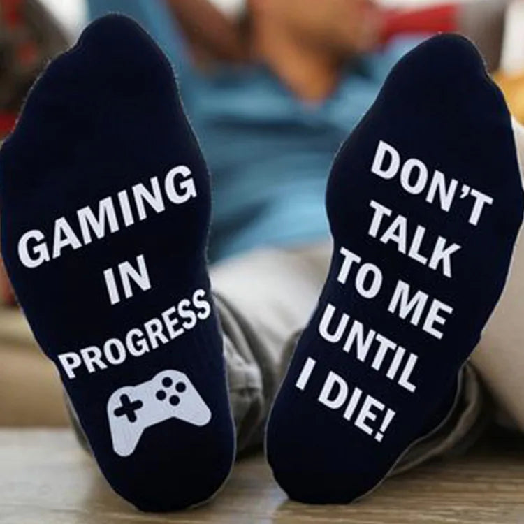 men's casual letter cotton crew socks a pair