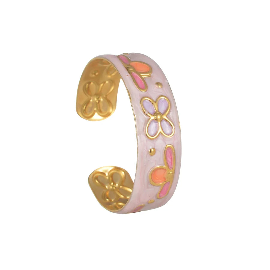 Cute Geometric 304 Stainless Steel Bangle In Bulk