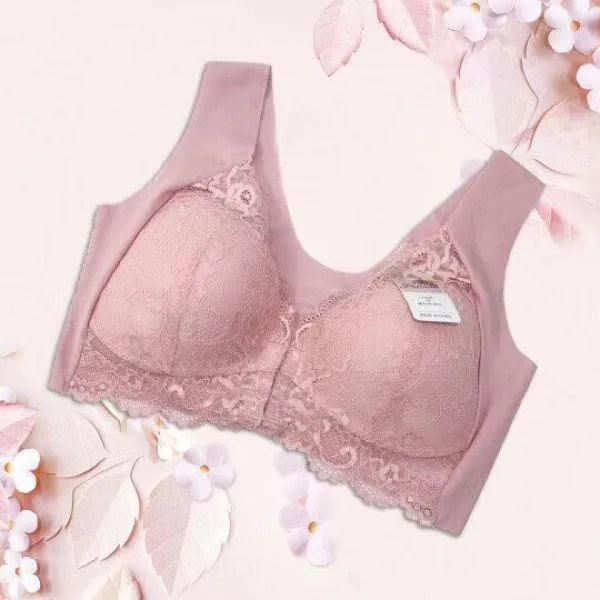 manufacturers wholesale front opening buckle large size no steel ring bra large chest small comfortable breathable ladies underwear