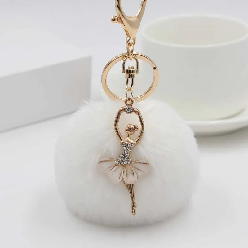 Basic Classic Style Human Plush Women's Bag Pendant Keychain
