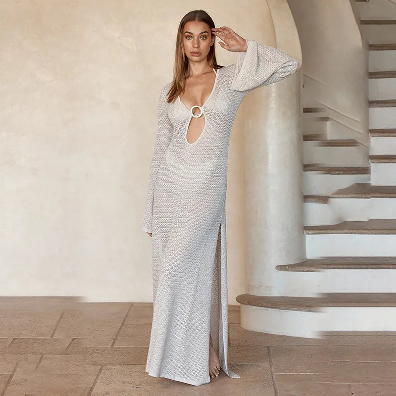 Women's Solid Color Vacation Cover Ups