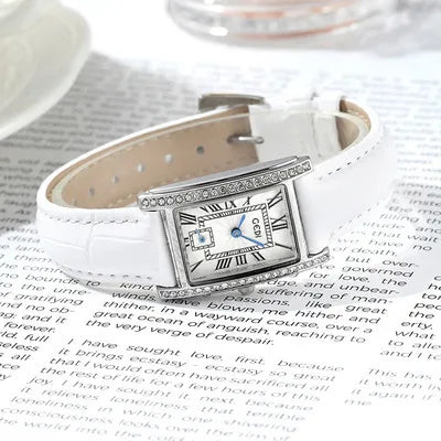 Simple Style Solid Color Buckle Quartz Watch Women's Watches