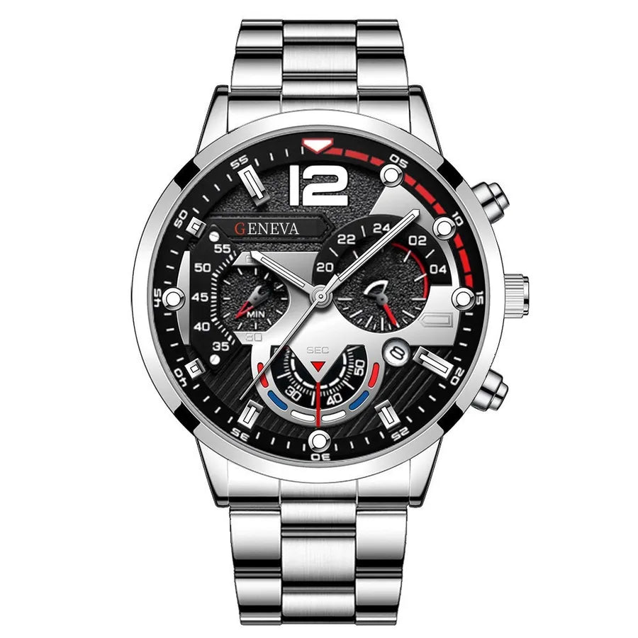 Casual Number Buckle Quartz Men's Watches