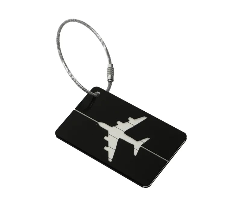 Aluminum alloy luggage tag boarding metal luggage aircraft shipping elevator tag  spot factory wholesale