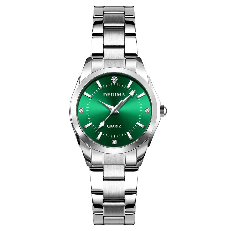 casual solid color double side snaps quartz women's watches