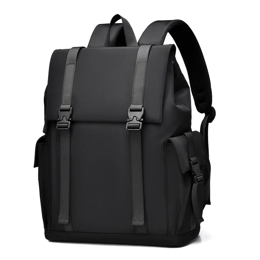 Solid Color Casual Street Shopping Laptop Backpack