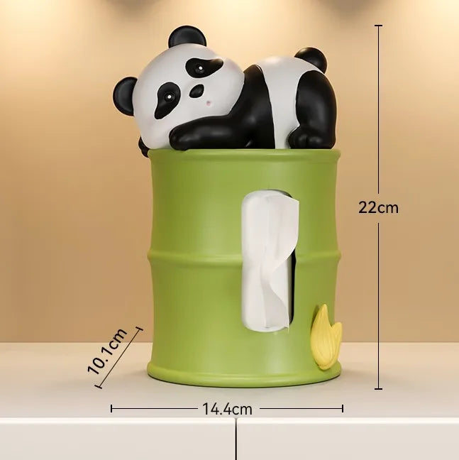 Cute panda decoration key storage living room home decoration creative gift wine cabinet entrance tray