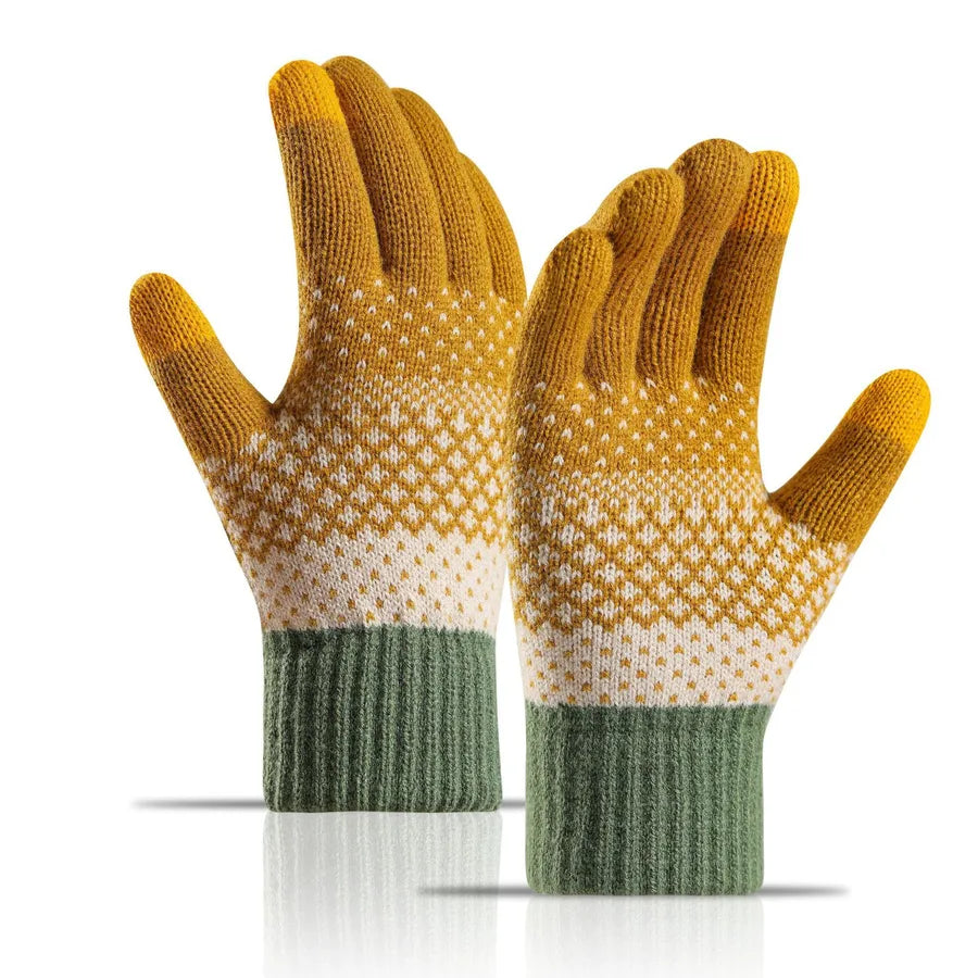 women's elegant classic style color block gloves 1 pair