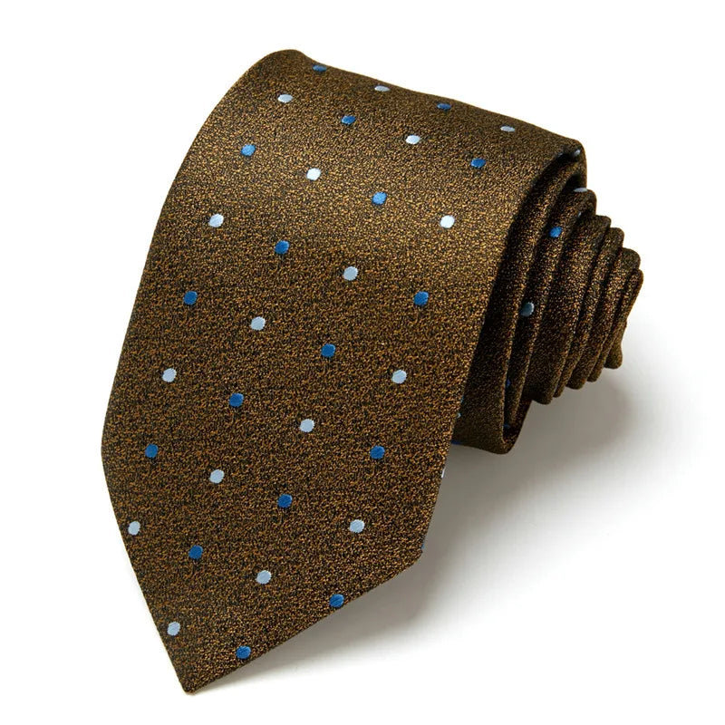 casual geometric waves polyester polyester yarn men's tie