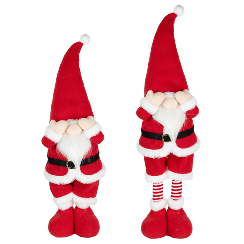 Christmas Decorative Rudolph The Reindeer Extendable Doll Cover Face Style No Face Old Man Doll Modern Art Minimalist Style Polyester Material