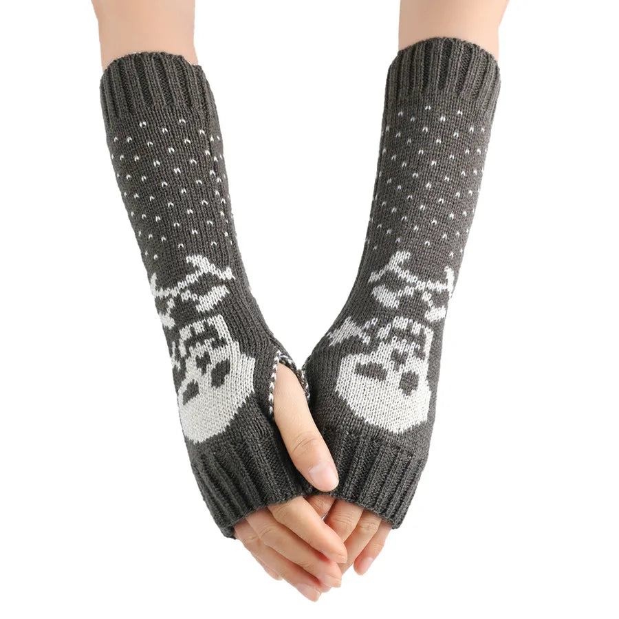 Women's Hip-Hop Exaggerated Streetwear Color Block Gloves One Pair