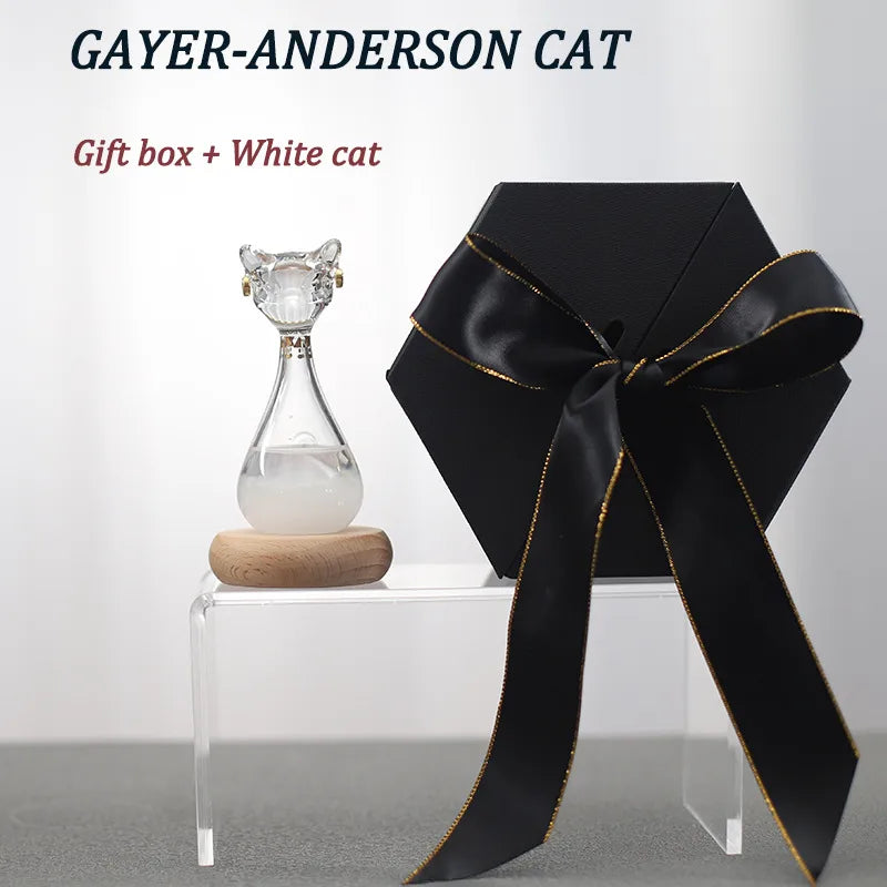 Cute Cat Glass Ornaments Artificial Decorations