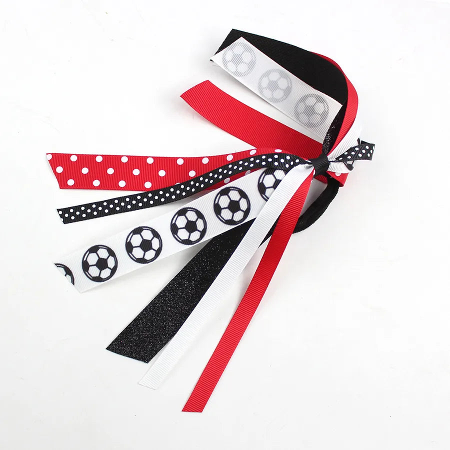 Amazon's Hottest Cheer Ribbon Football Baseball Hair Accessories Game Day Decoration Cheerleading Headdress Ponytail Decoration
