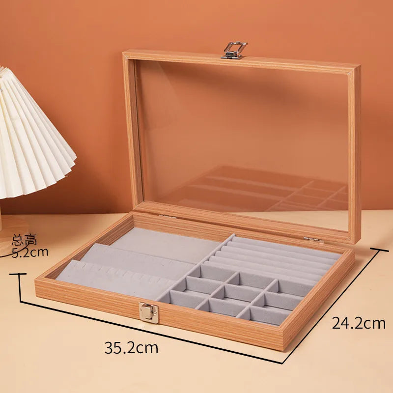 Large Capacity Dustproof Necklace Storage Box Snake Bone Chain Jewelry Display Case Hand Bracelet Earring Organizer Box