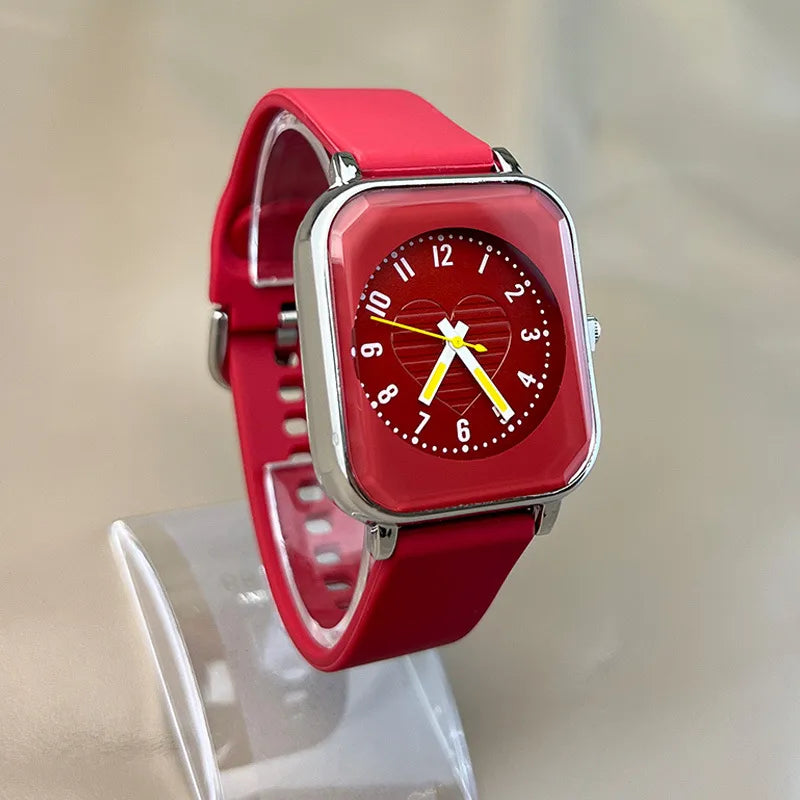 Casual Solid Color Buckle Quartz Women's Watches
