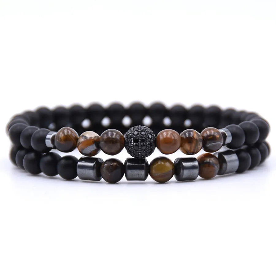 Simple Style Color Block natural stone Bracelets In Bulk