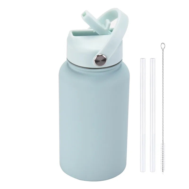 casual solid color stainless steel water bottles