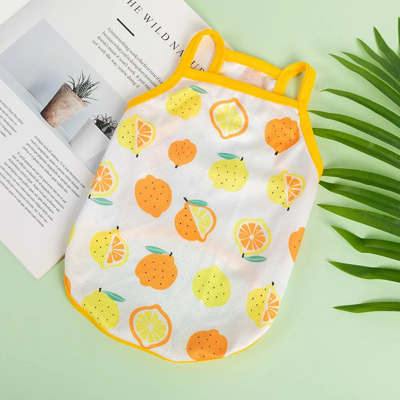 cute sweet polyester cartoon fruit pet clothing