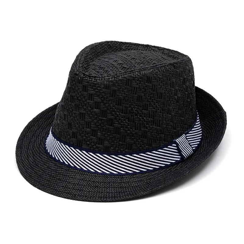Unisex Casual Style Vacation Solid Color Curved Eaves Straw Hat
