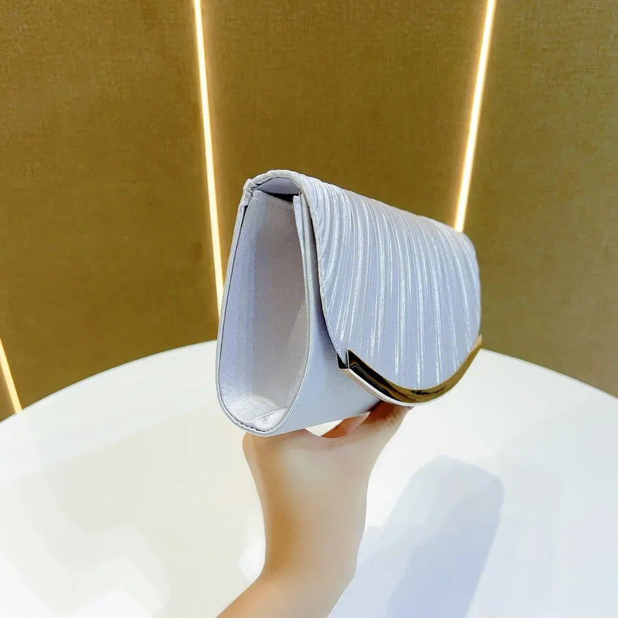Elegant Diamond Embedded Evening Bag Versatile Ladies Clutch Crossbody Shoulder Bag Polyester Material Envelope Shape