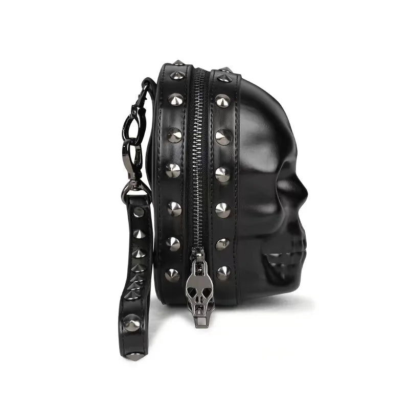 men's small all seasons pu leather punk shoulder bag