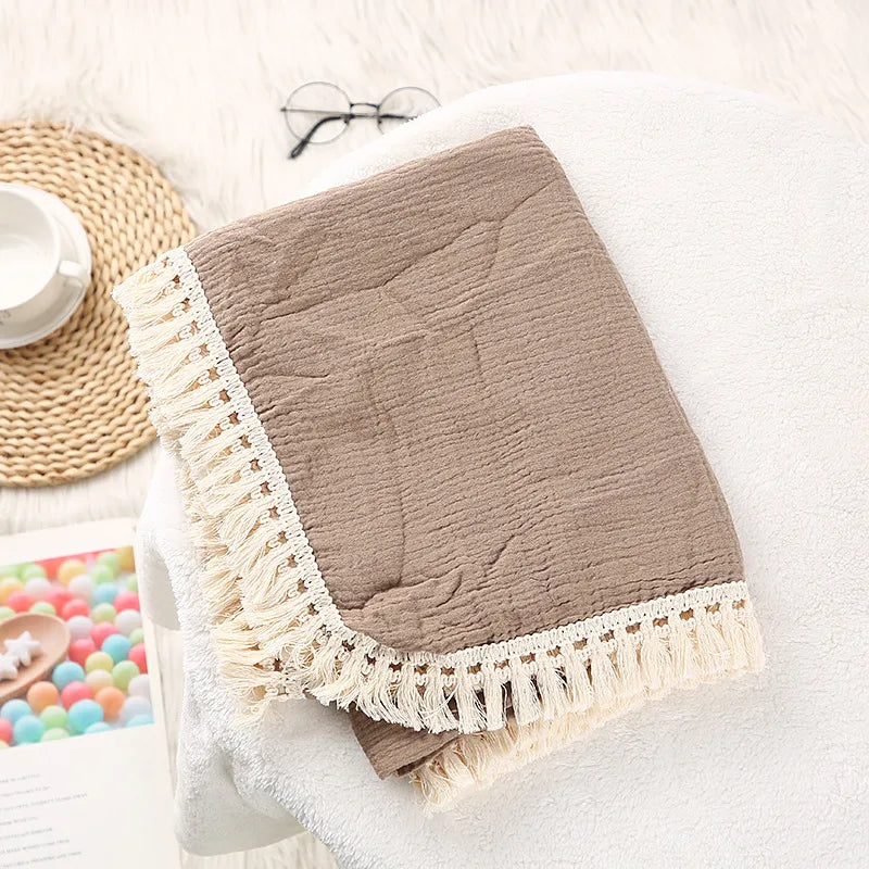simple style solid color printing cotton baby bedding