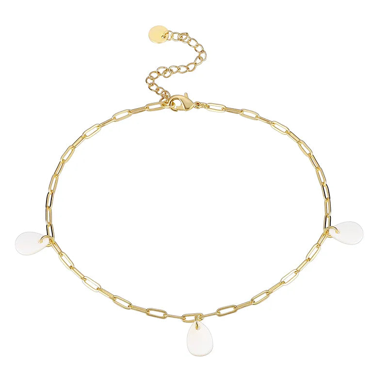 Wholesale Jewelry Modern Style Solid Color Copper Anklet