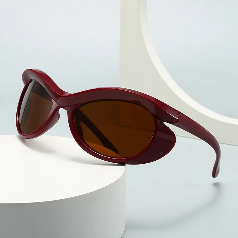 Casual Simple Style Solid Color Pc Special-Shaped Mirror Full Frame Women's Sunglasses