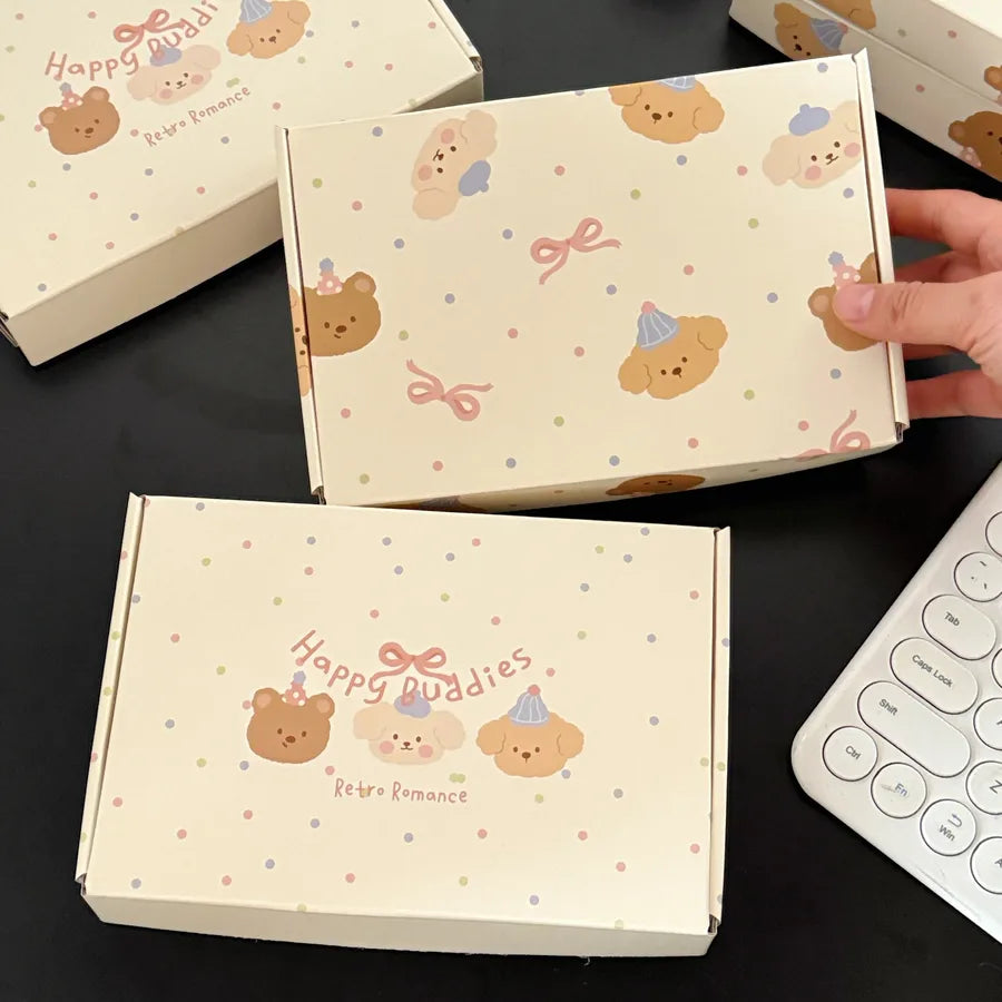 5 PCS/Package Paper Card Cute Party Birthday Animal Cartoon Multicolor Box