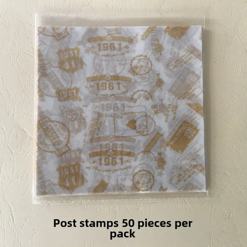 Aimanwu Food Grade Packaging Candy Paper Lunch Oil-proof Paper Wax Paper Square 18cm (50 sheets/bag) Hamburger Paper