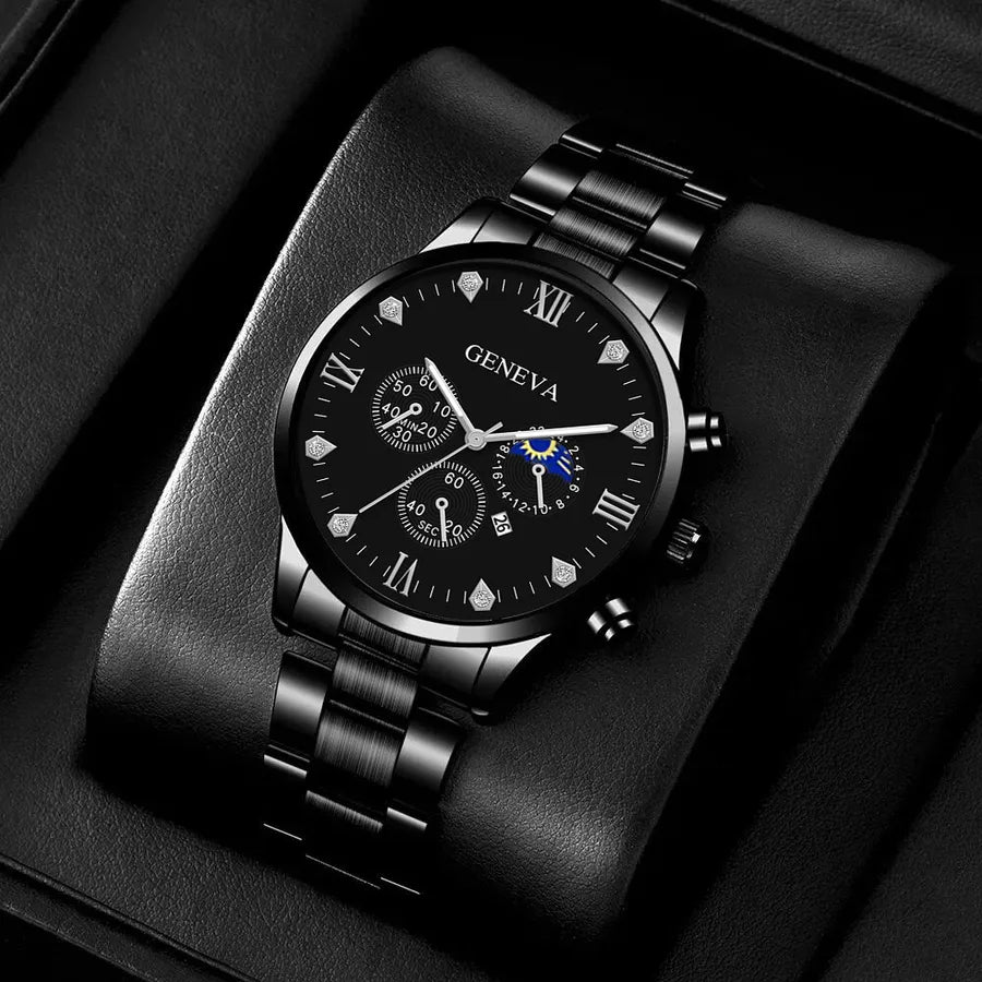 Fashion men's quartz watch bracelet set