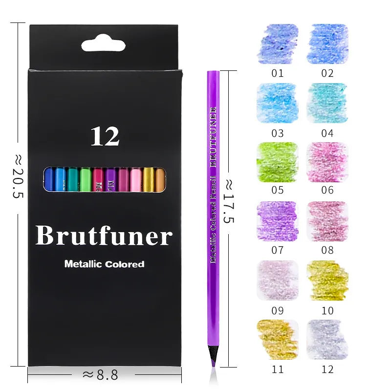 1 set color block class learning daily wood cute classic style pencil