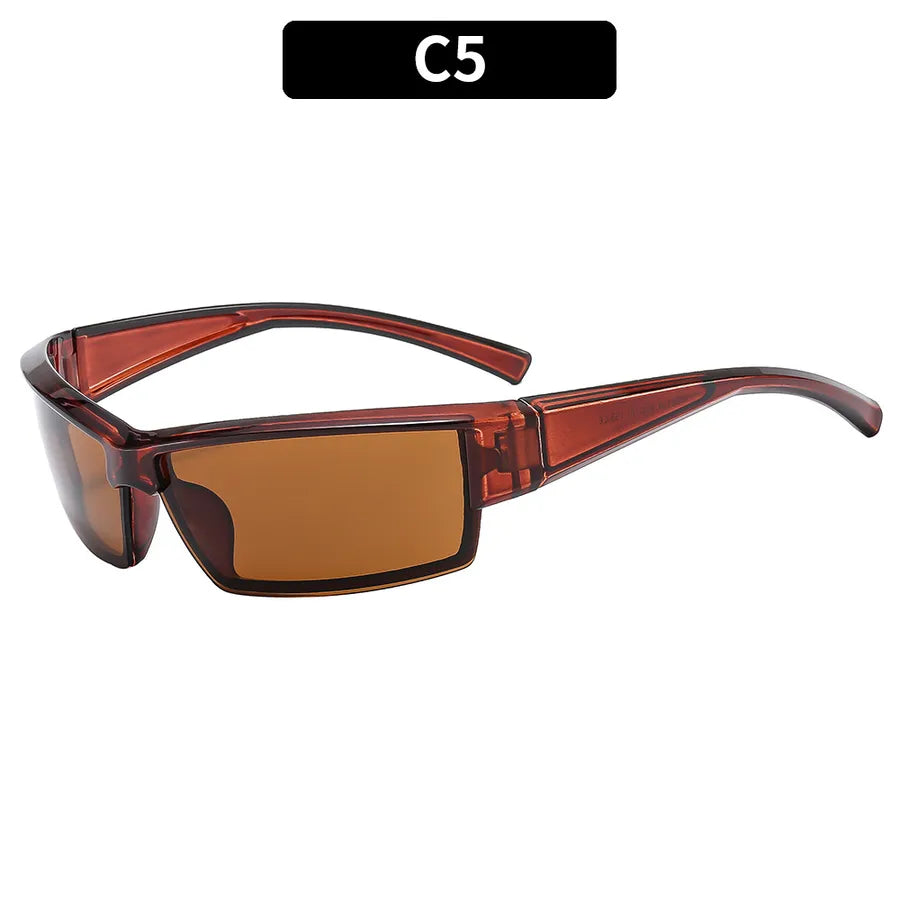 streetwear color block ac square full frame men's sunglasses