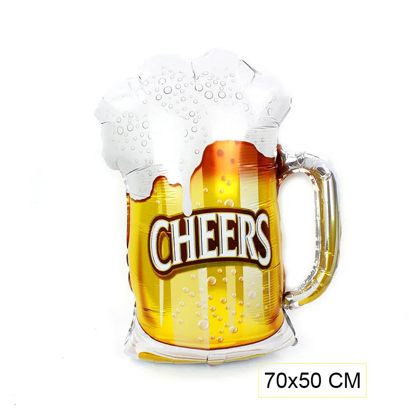 cute exaggerated romantic beer wine glass wine bottle aluminum film party birthday festival balloons